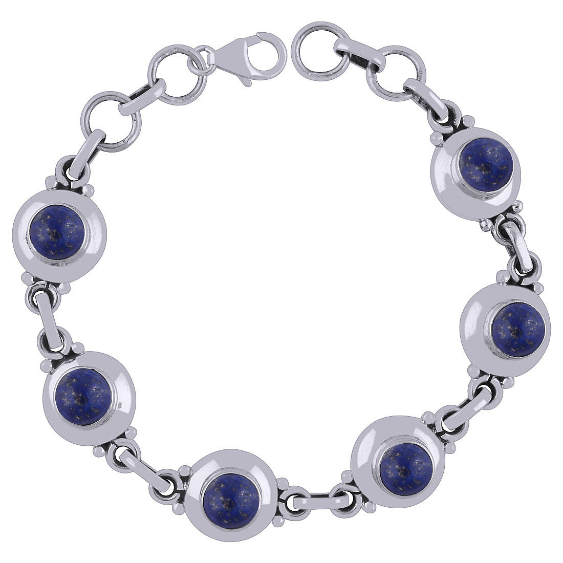 Black Onyx Natural Gemstone 925 Sterling Solid Silver Round Cabochon Handmade Bracelet Diameter: Length:8 Inch X Length:8 Inch X Width:10 Mm Inch (In)