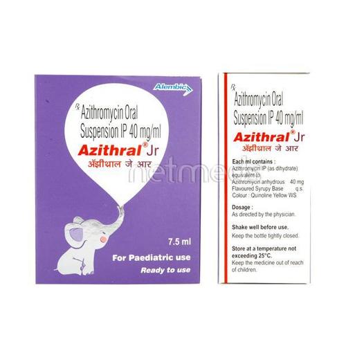 Azithromycin for Oral Suspension - Liquid, 7.5 ml | Antibiotic Medicine for Children, Storage at Cool and Dry Place, Dosage as Directed by Doctor