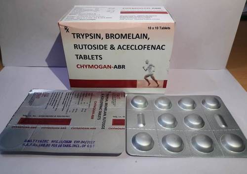 Trypsin, Bromelain, Rutoside & Aceclofenac Tablets