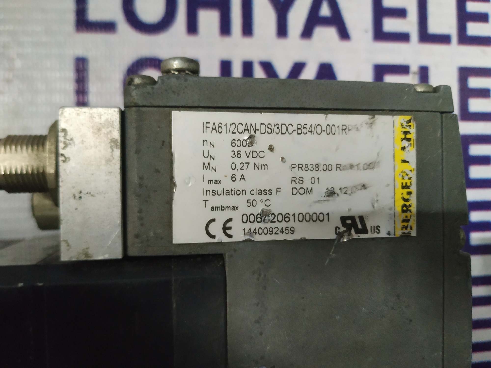 Berger Lahr Servo Motor Ifa61/2can-ds/3dc-b54/o-001rpp41