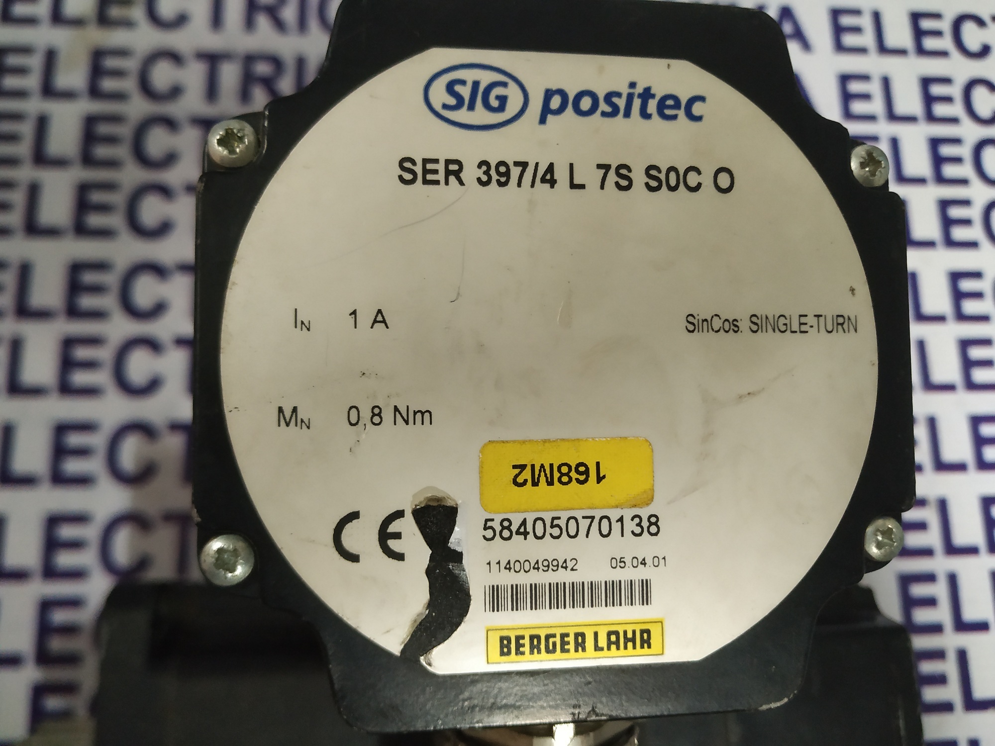 Berger Lahr Servo Motor Ser 397/4 L 7s S0c O