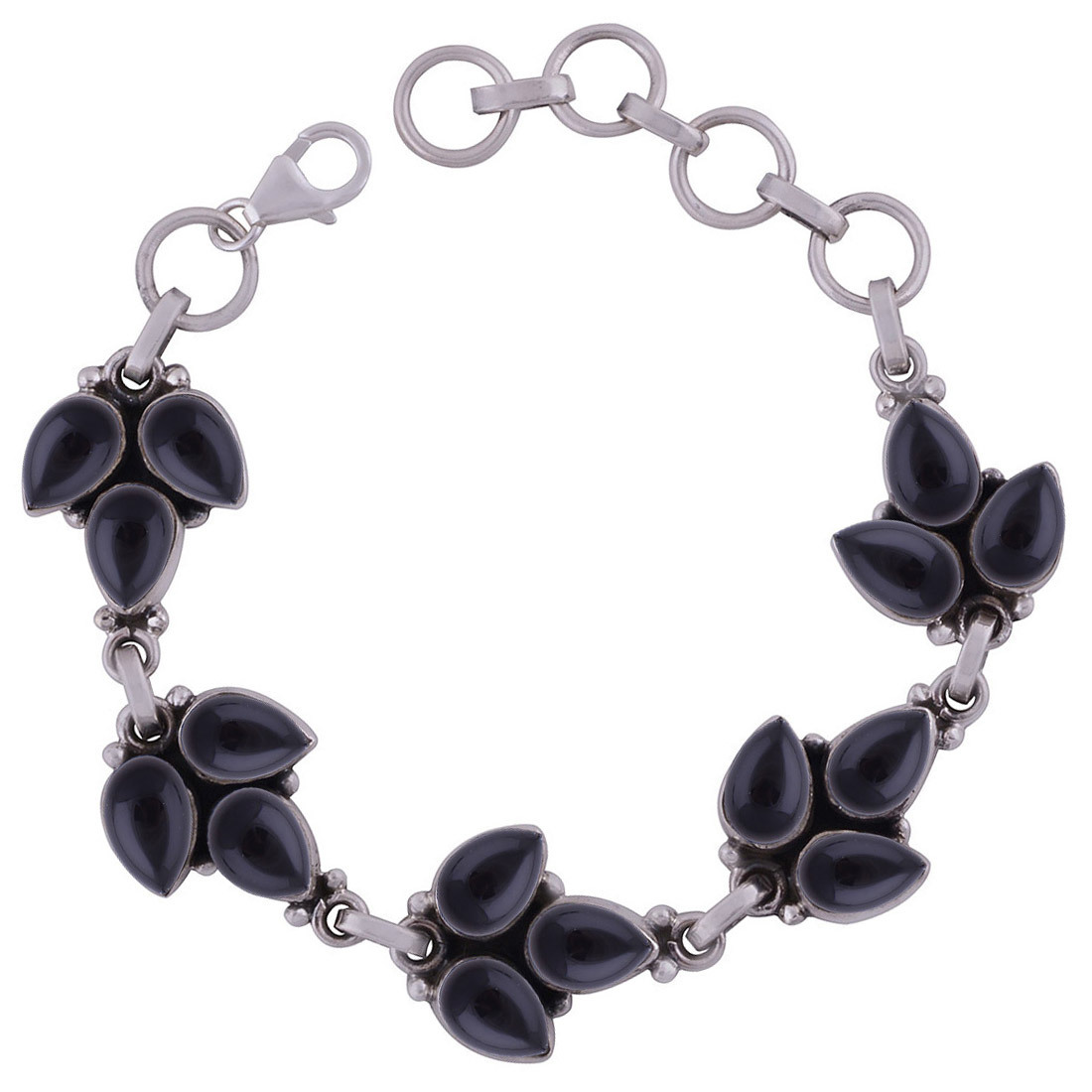 Rainbow Natural Gemstone Bracelet - 925 Sterling Silver, 8 Inch Length X 16 Mm Width, Handmade Cabochon Design, Fashion Jewelry For Occasions