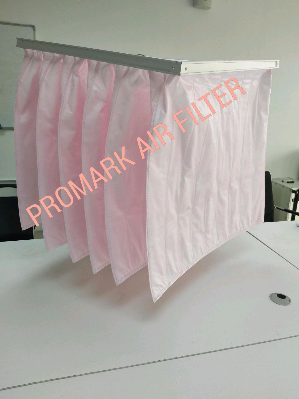Pocket Filter - Dual Layer Microfine Synthetic Media , 90-95% Efficiency, Merv 14, Moisture Resistant, Electrostatically Enhanced, Gradient Density Fiber Structure, Available In Orange, Green, Yellow