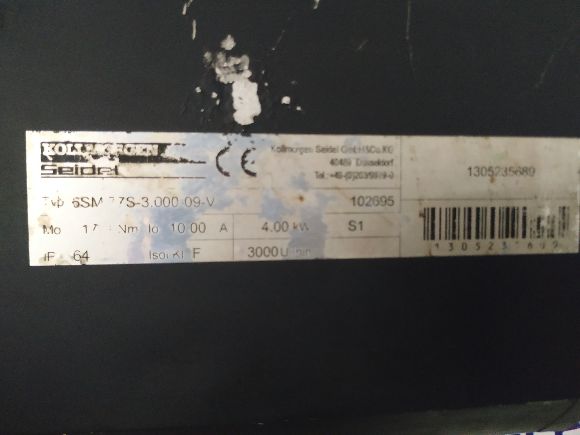 Kollmorgen Servo Motor 6sm77s-3.000.09-v