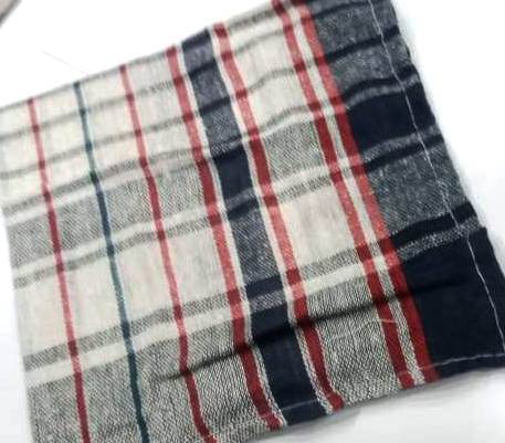 Check Printed Duster Cloth - Fabric, 85 Cm (33.4 Inch) Length, Shrinks To 75 Cm (29.5 Inch) | Easy To Clean, Shake To Remove Dust, Wash In Warm Water