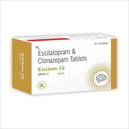 Esiclom 10 Ingredients: Escitalopram Oxalate 10mg. + Clonazepam 0.5 Mg.