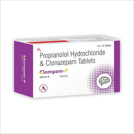 Clompam P Ingredients: Propranolol 20 Mg + Clonazepam 0.25mg.