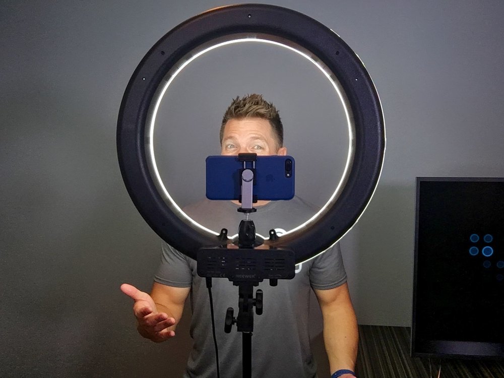 Big Led Ring Light - 46 Cm (18 Inch), Dimmable With 2 Color Modes | Includes Tripod, Remote, Carry Bag, Mobile Stands (3) For , Photo-shoots, And Live Streaming