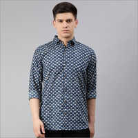 मिलेनियल मेन्स ब्लू कॉटन फुल स्लीव्स शर्ट्स लिंग: पुरुष