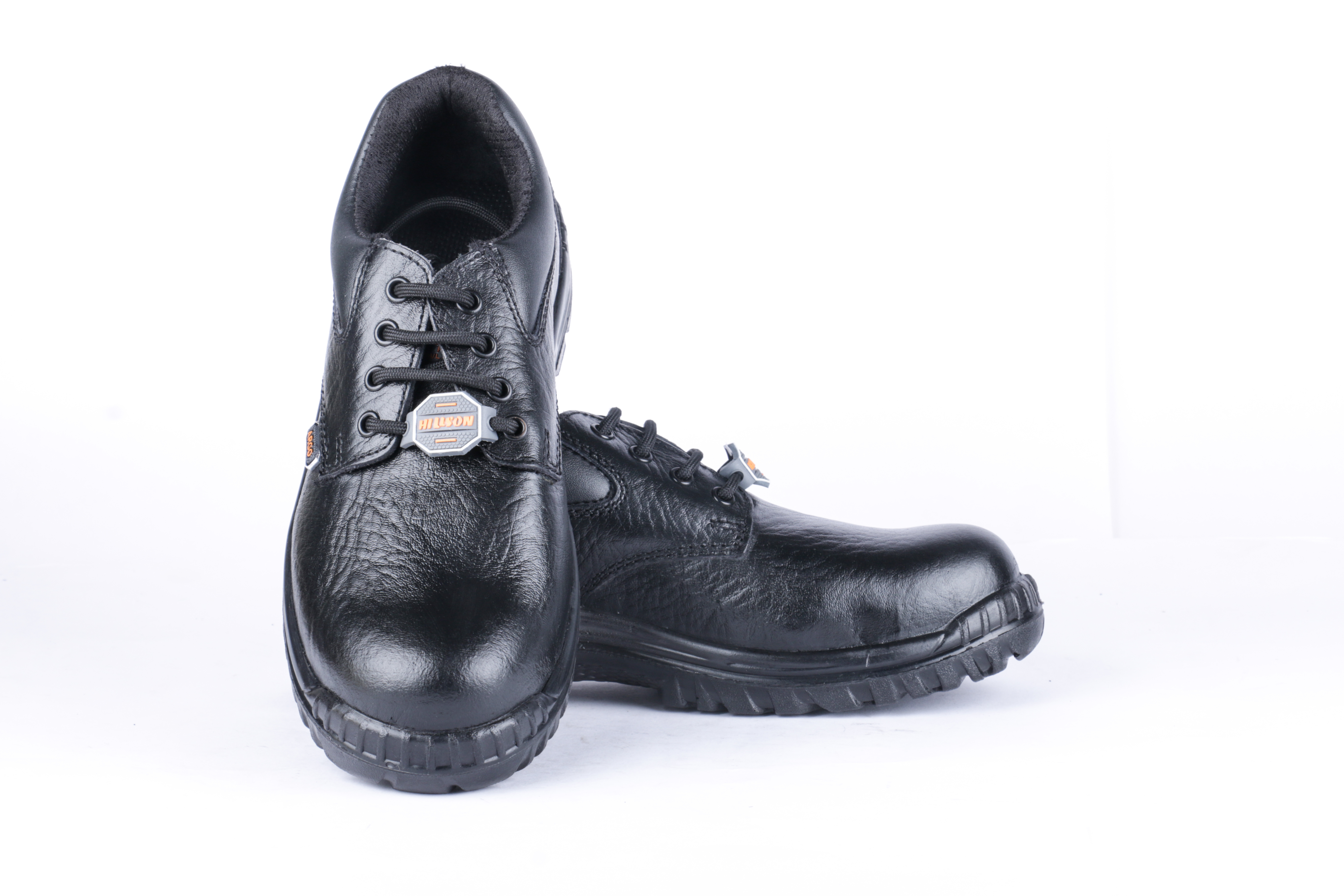 Hillson Argo Safety Shoe - Pu Sole, Size 5-11, Black Color | Steel Toe, Lace Style, Pu Insole And Outsole