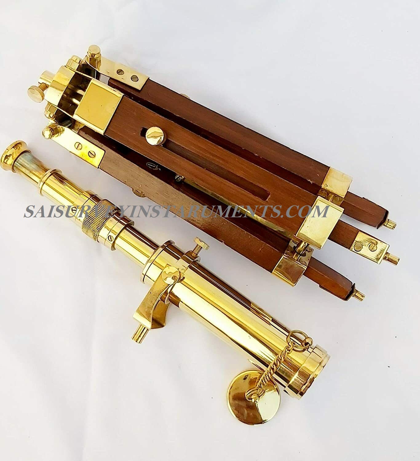 Antique Handmade 10 Inch Brass Telescope Focus Range: Mini Millimeter (Mm)