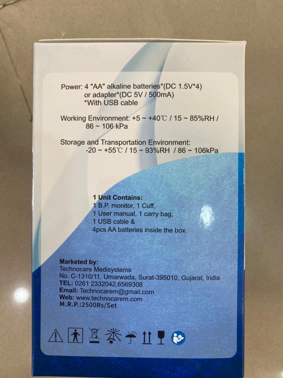 Digital Blood Pressure Machine - Abs Material, 125x147x61mm | Voice Prompt, Lcd Display, Accurate Oscillometric Method, Automatic Pressurization, 20-299mmhg Range, Pulse Rate 40-200/min, Backlit Red Display, Lightweight 450g