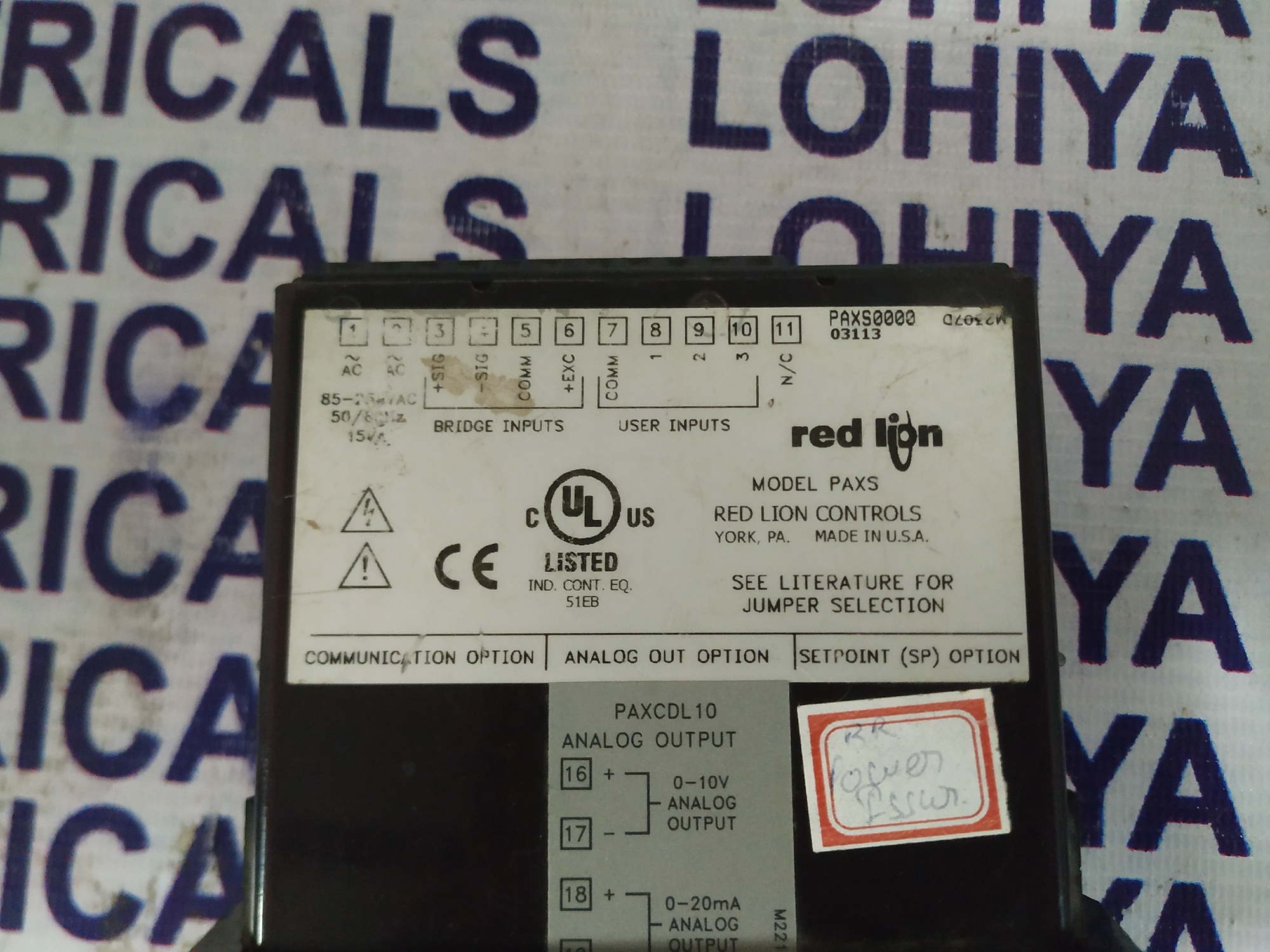 Red Lion Digital Process Indicator Paxs