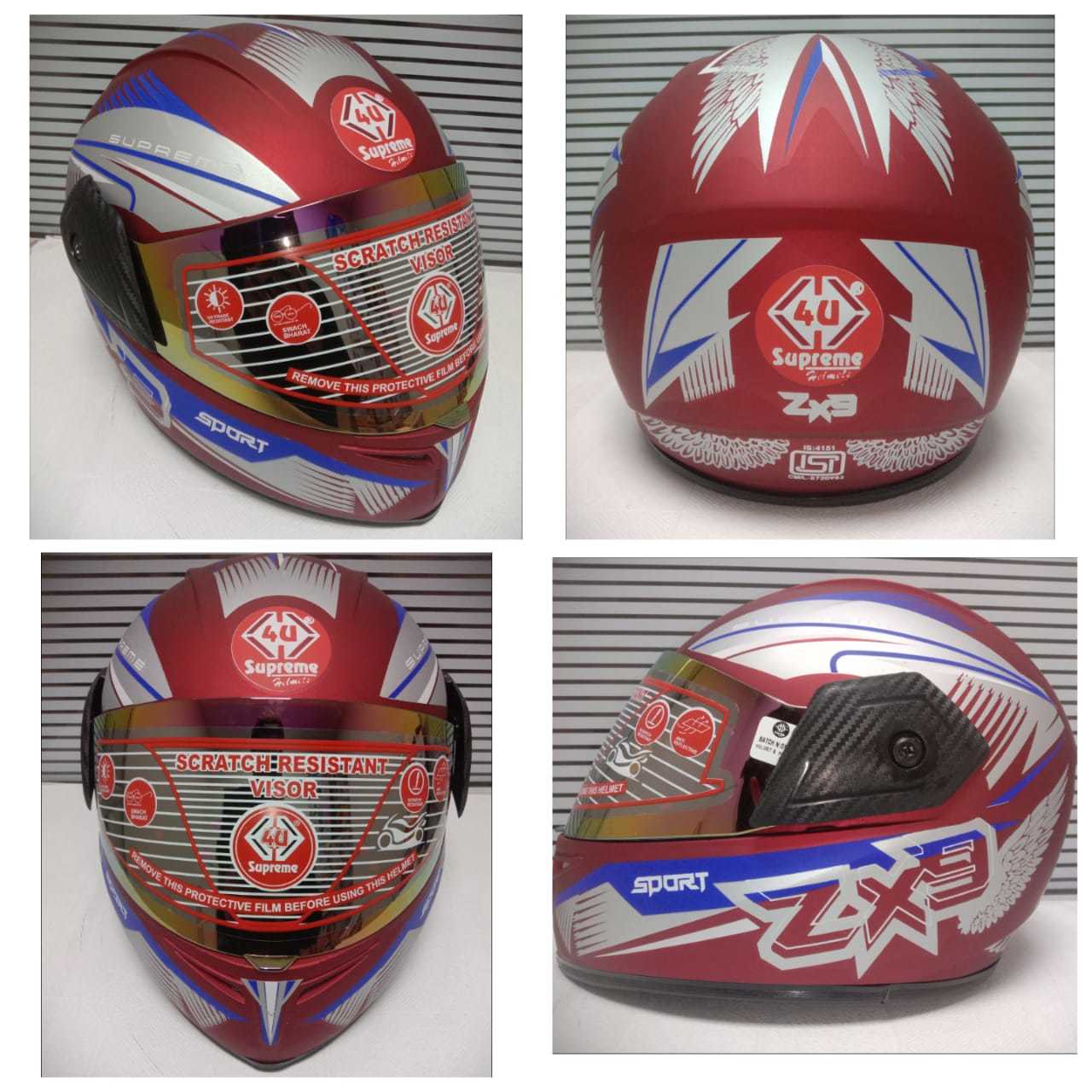 Zx-9 Pro Dx With Mirror Visor - Color: Mt.black