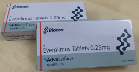 एवेरोलिमस 0.25mg टैबलेट विशिष्ट दवा