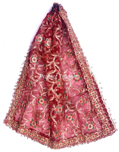 Red Maroon Color Dulhan Dupatta