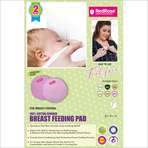 Breast Feeding Pad - Cotton Blend, XL Size, Soft Flowery Lace, Pampering Comfort - Available in Multiple Colors and Shapes for Modern Women