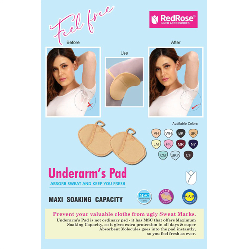 Ladies Underarms Pad - High Grade Fabric Foam, Available in Various Sizes, Shapes & Colors - Perfect Shape & Comfortable Texture for Girls