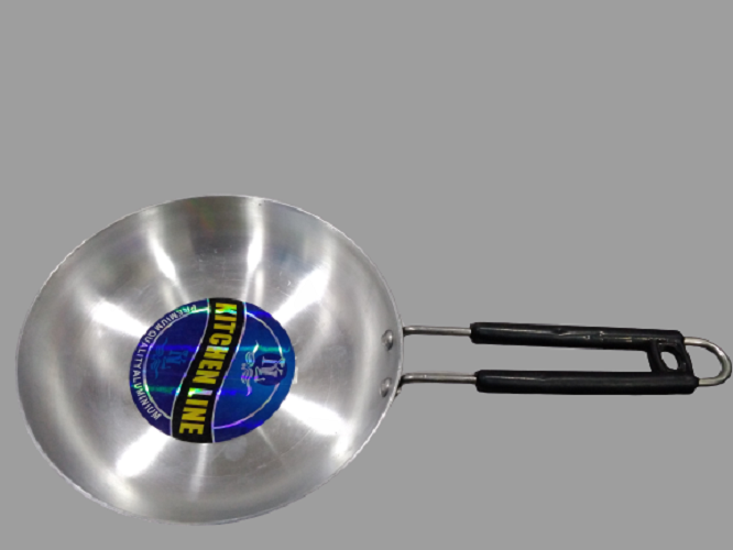 Powder Coated Fry Pan - Black Coated Aluminum, Available In Multiple Sizes | Dishwasher Safe, Toxin-free, Long Cool Handle, Induction Supported