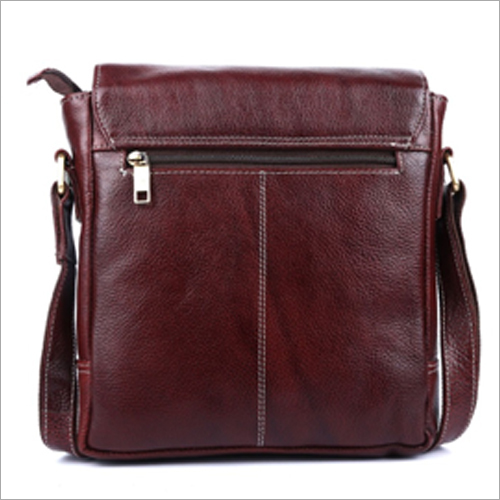 Leather Side Bag - Premium Quality Leather, Various Sizes Available, Brown Color, Unisex Design, Easy To Wash, Elegant Look, High Gloss Finish