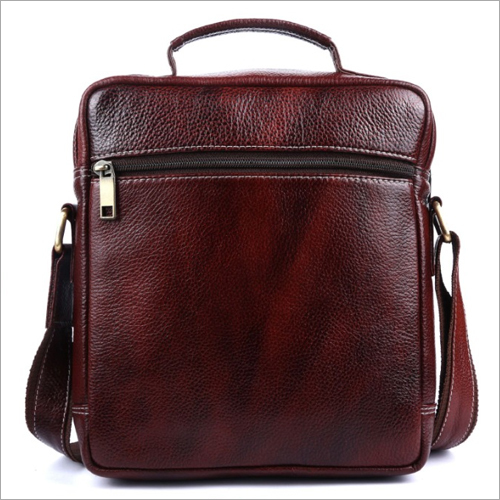 Brown Formal Leather Side Bag