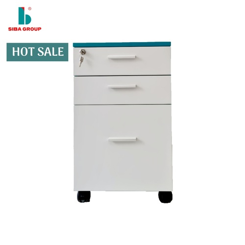 Machine Made Office 3 Drawer Mobile File Cabinet