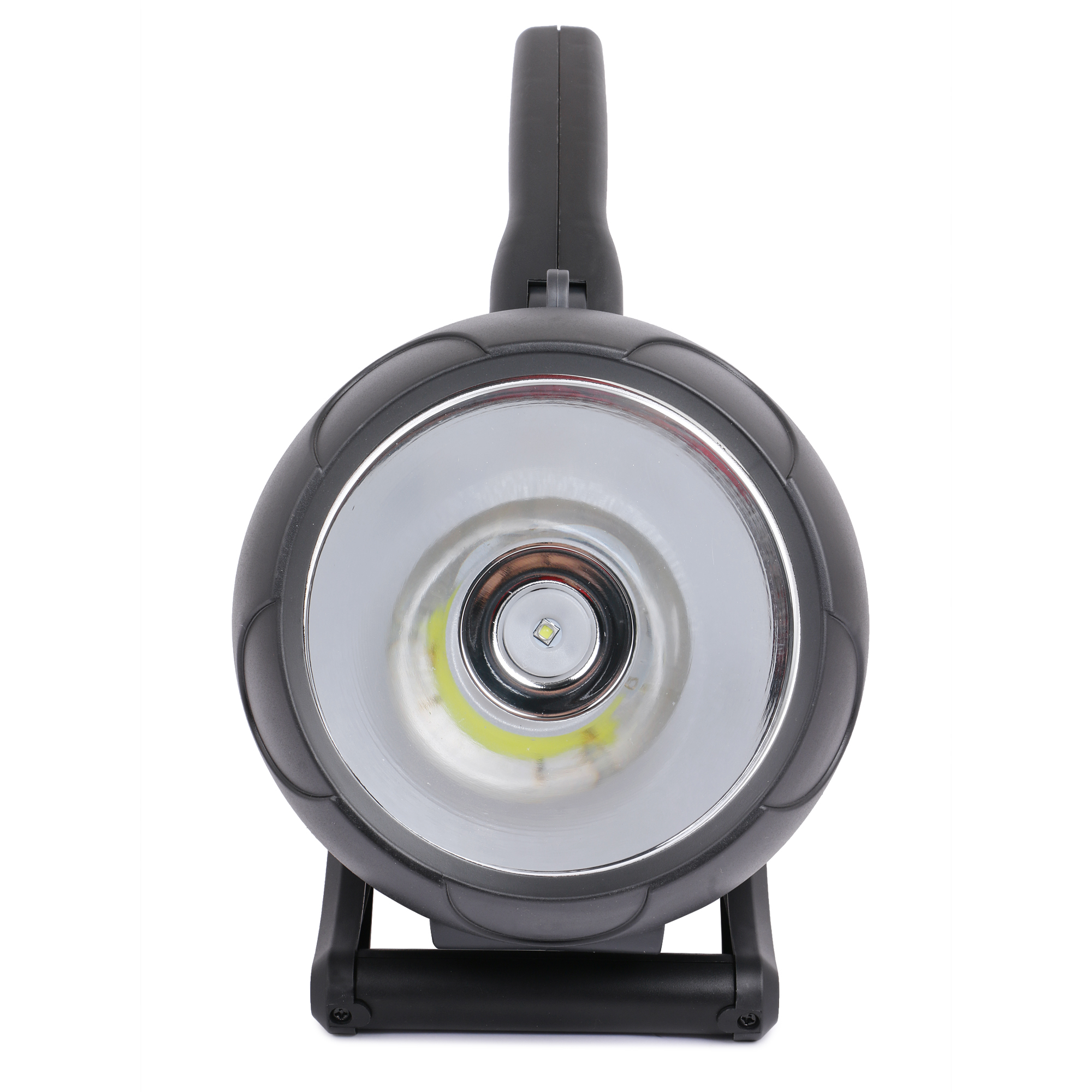 Grey Fos Led Search Light 15w With 6000 Mah Lithium Battery (Range 1 Km.) Bis Approved