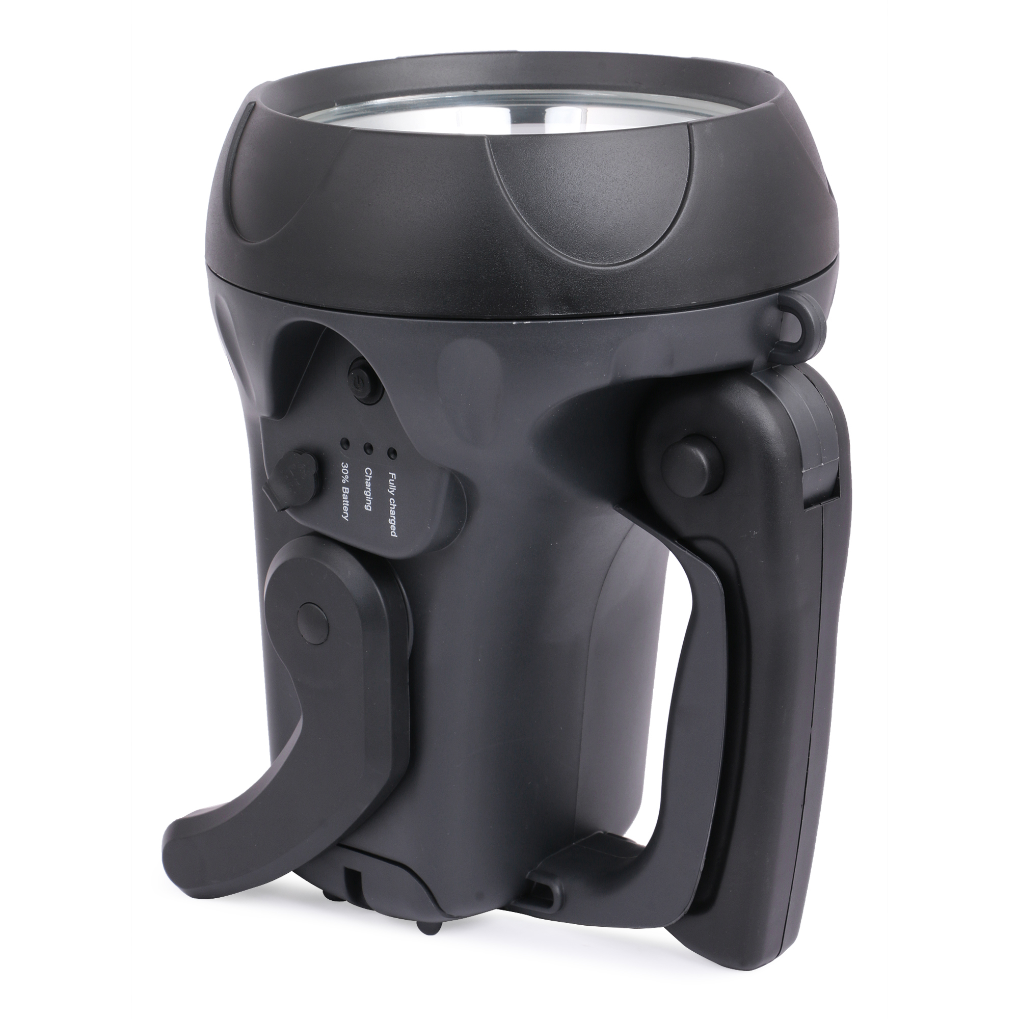 Grey Fos Led Search Light 15w With 6000 Mah Lithium Battery (Range 1 Km.) Bis Approved