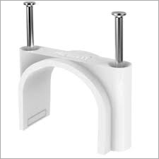 Pvc Nail Clips - Metal & Plastic, 25 Mm | White, Ideal For Cable Fitting - 100 Piece Pack