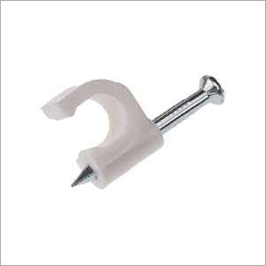 Plastic Cable Clips - Metal & Plastic, Various Sizes Available, White Color | Ideal For Secure Cable Fitting And Organization