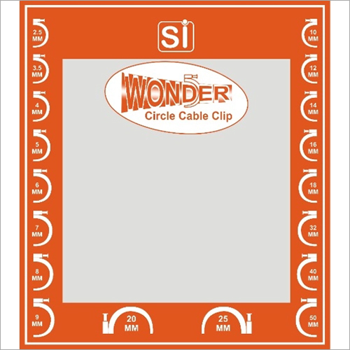 20 Mm Wonder Circle Cable Clips - Metal & Plastic, 20 Mm Size, White Color | Ideal For Cable Fitting, 100 Pieces Per Pack, Also Available In 25 Mm