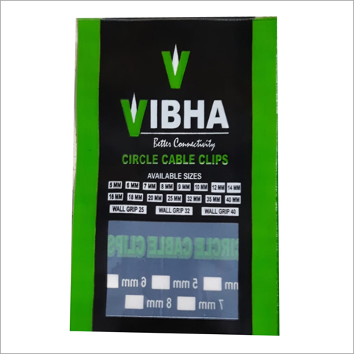 Circle Cable Clips - Metal & Plastic, 8 Mm, White | 100 Pieces, Available In Multiple Sizes