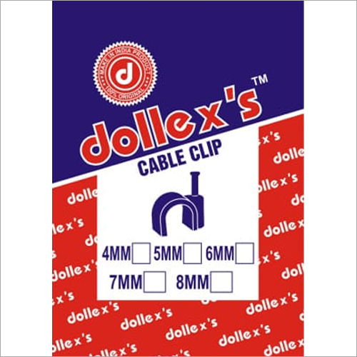 5 Mm Dollex Cable Clips - 100 Piece Pack | White Color, Versatile Size Options, Ideal For Secure Cable Fitting And Organization
