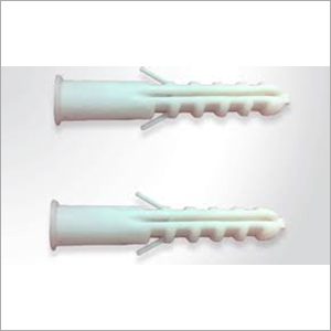 White Plastic Wall Plug Size: 25 X 8 Mm