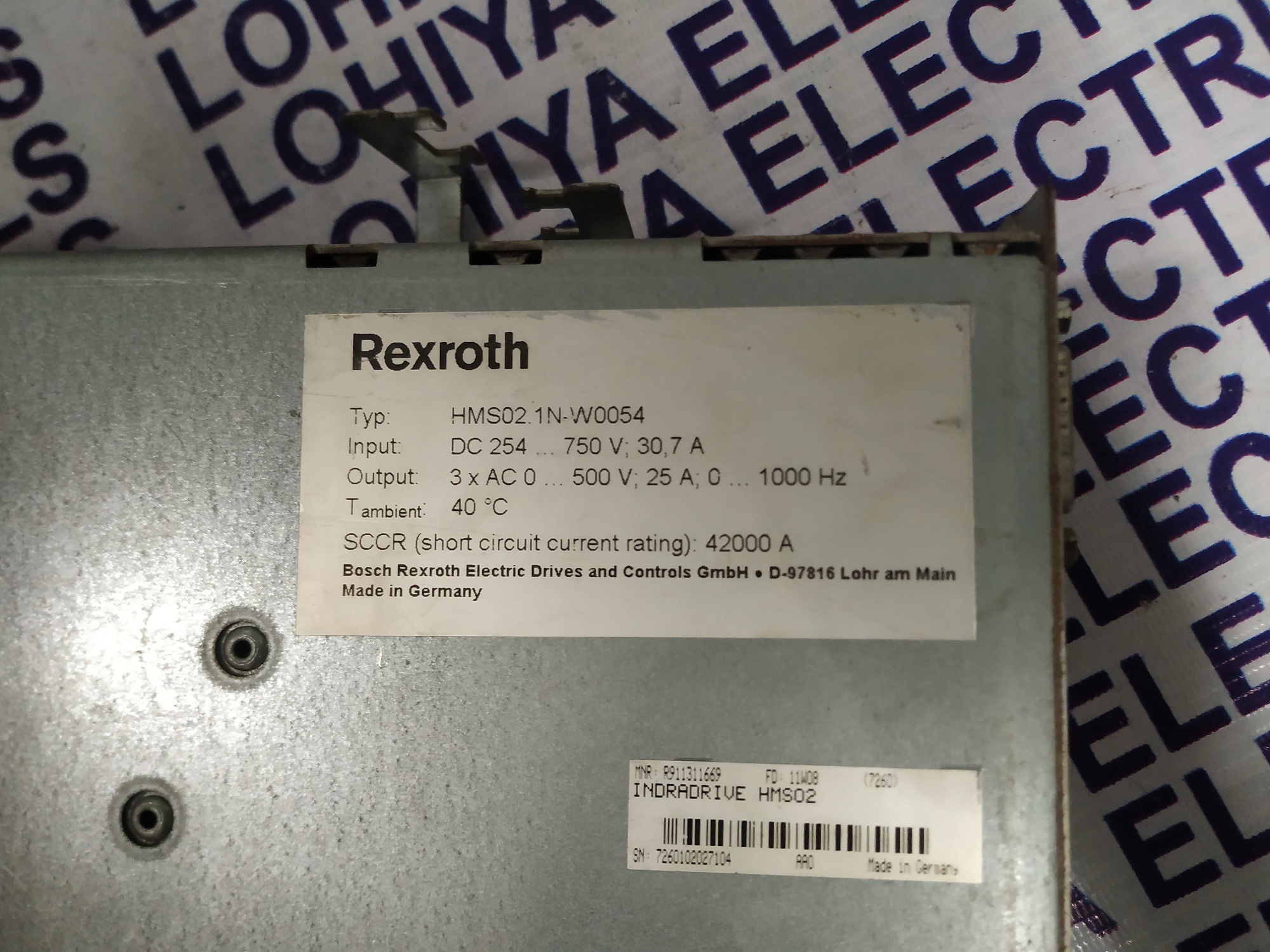 Rexroth Inverter Drive Hms02 1n-w0054