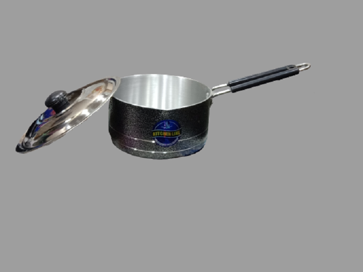 Powder Coated Aluminum Saucepan - Available In 1-3l Sizes, Matte Black | Even Heat Distribution, Long Cool Handle, Induction Compatible, 5-year Warranty