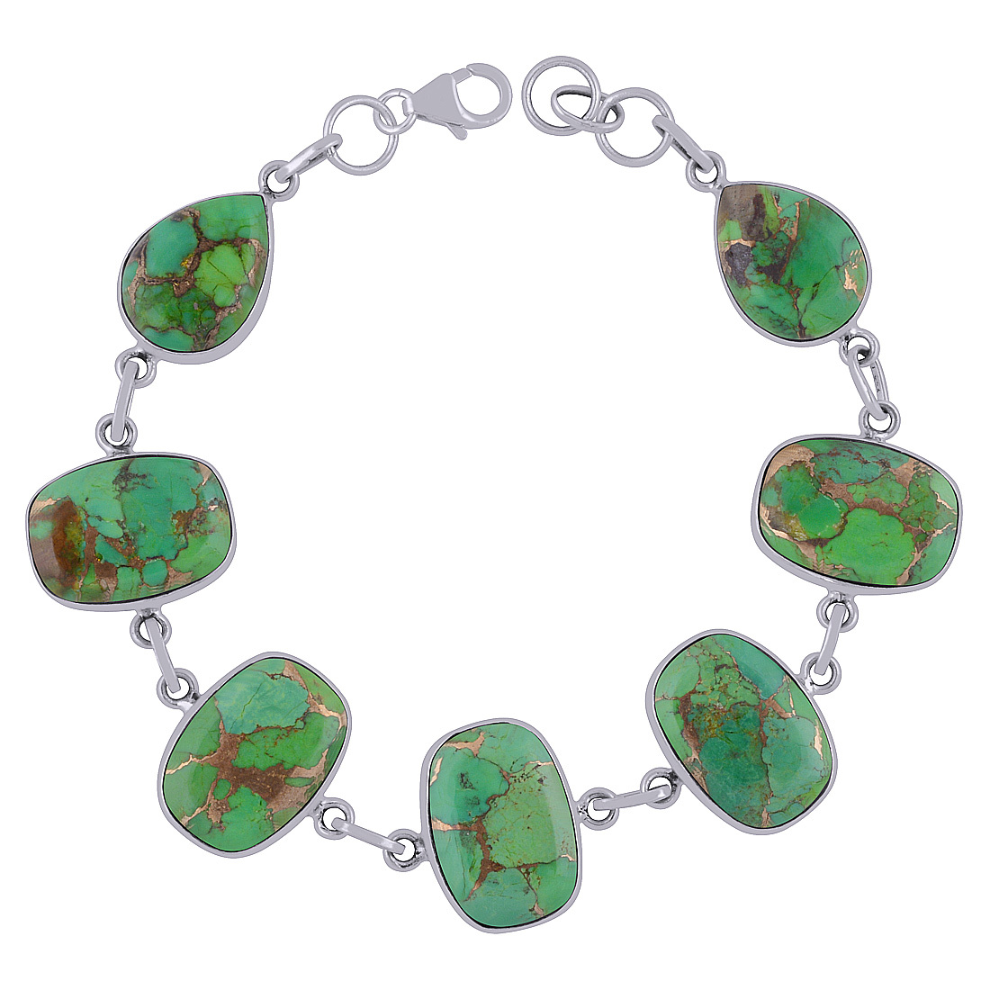 Lapis Natural Gemstone Bracelet - 925 Sterling Silver, 7" Adjustable Length X 19 Mm Width, Irregular Cabochon Design, Handmade Fashion Jewelry For All Genders