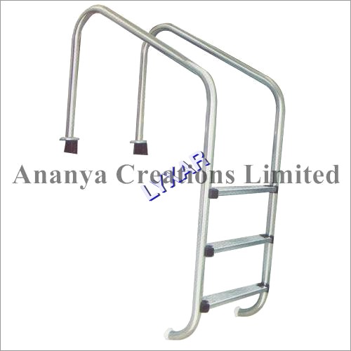 LB Series Swimming Pool SS Ladder - Stainless Steel, 3 Steps, 500 mm Width | High Durability, Polished Finish, 1 Year Warranty
