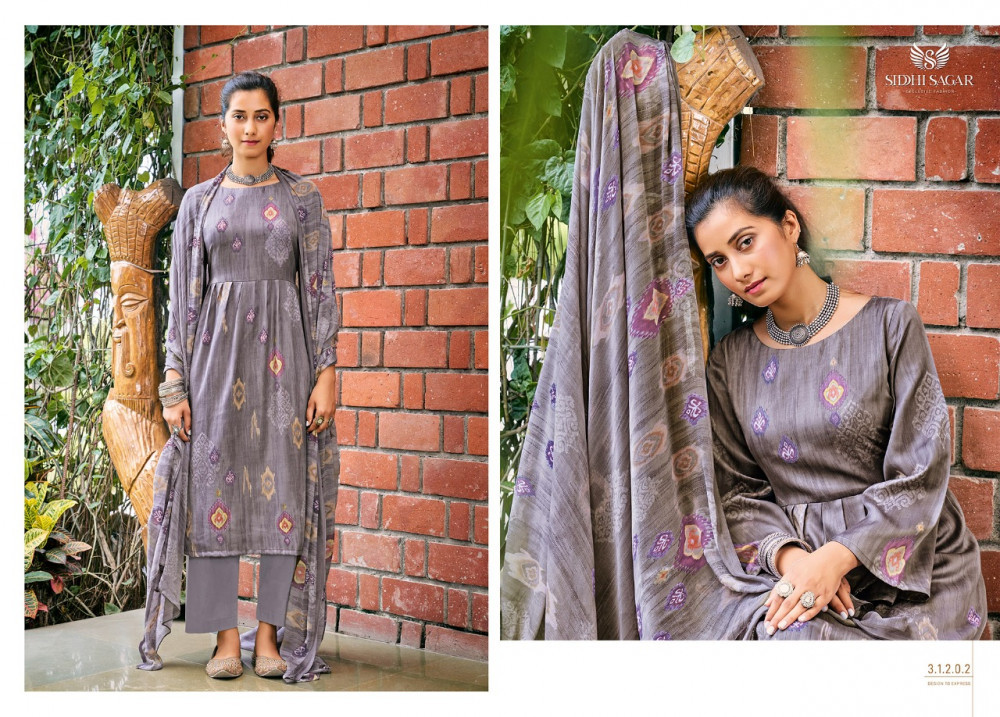 Siddhi Sagar Nigar Satin Cotton Salwar Suits Catalog - Cotton Satin Print Top (2.50 Mtr), Soft Cotton Bottom (3.00 Mtr), Nazmin Print Dupatta (2.50 Mtr), Multi Color, Short Sleeves, Unstitched