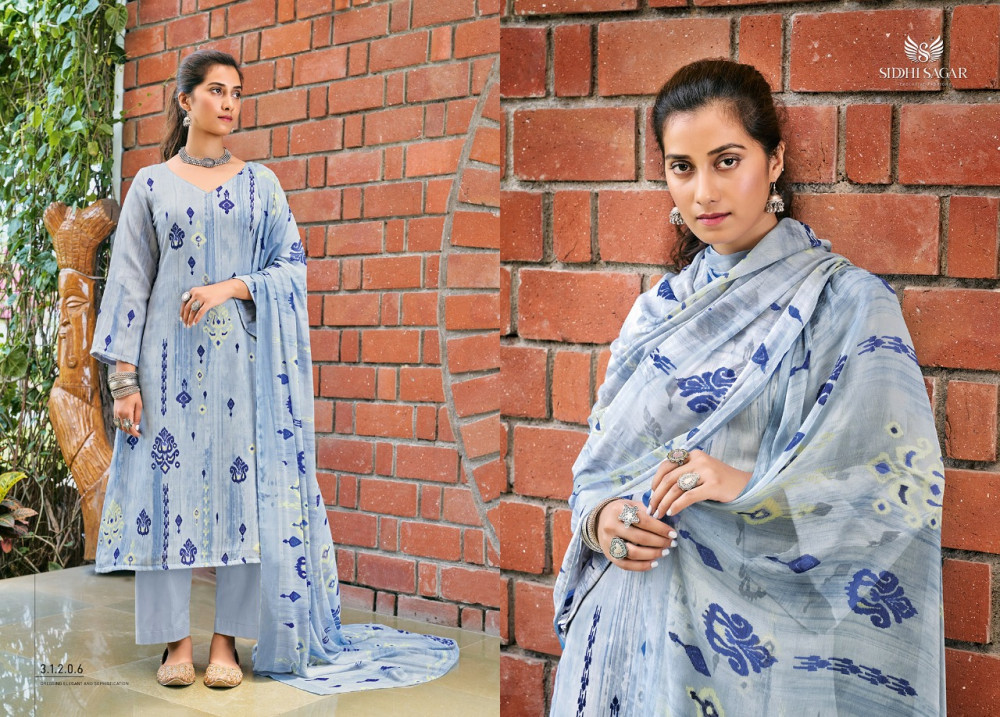 Siddhi Sagar Nigar Satin Cotton Salwar Suits Catalog - Cotton Satin Print Top (2.50 Mtr), Soft Cotton Bottom (3.00 Mtr), Nazmin Print Dupatta (2.50 Mtr), Multi Color, Short Sleeves, Unstitched