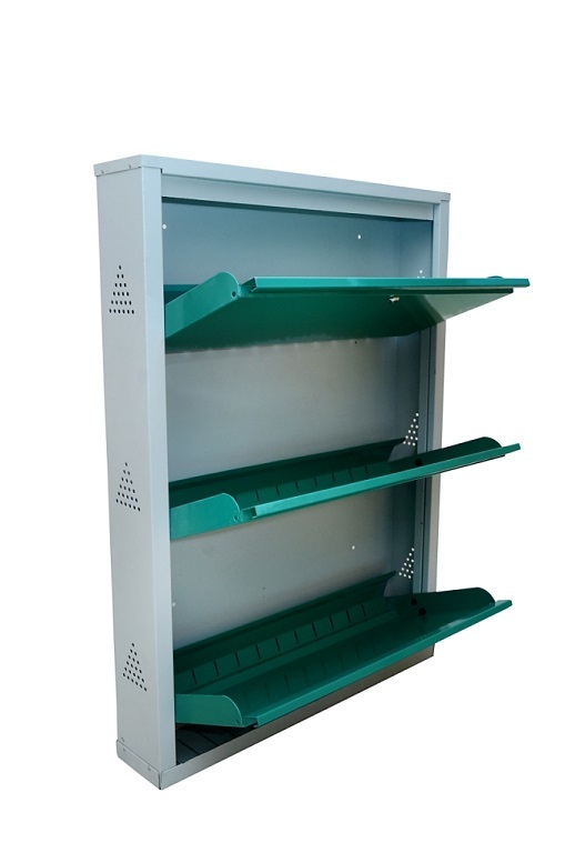 Wall Mounted Metal Shoe Rack - Assembly: No Assembly Required