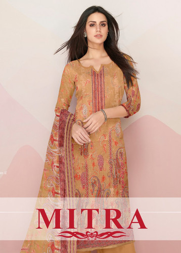 Mitra New Long Designer Digital Print Salwar Suits - Cotton, Customized Size, Multi Color, Short Sleeves, Printed, Casual Ethnic Wear | All Season Comfort, Digital Print Design