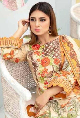 Iris Vol-11 Karachi Printed Salwar Suits Catalog - Unstitched Cotton Fabric , Multi Color Casual Dress with Full Sleeves and All-Season Print Pattern