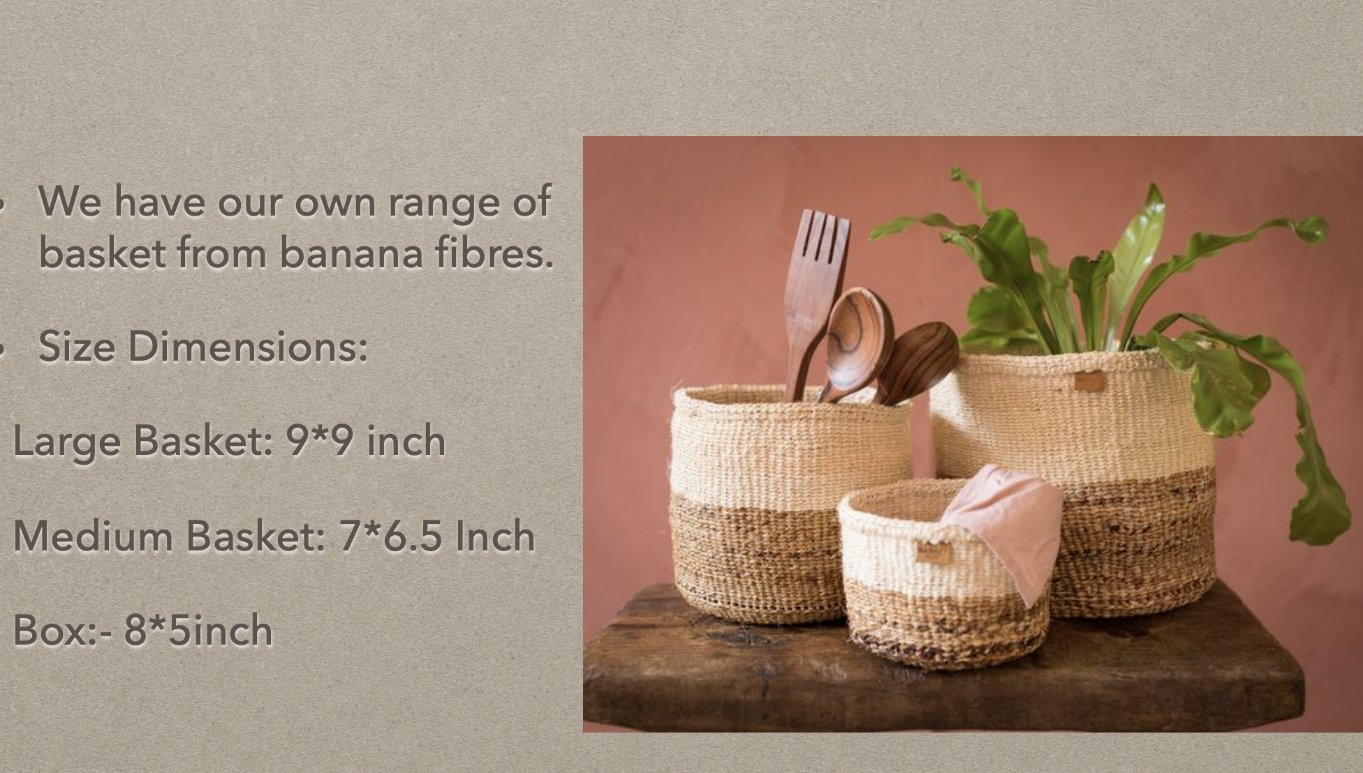 Banana Fiber Home Decor