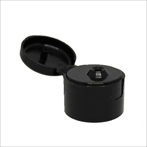 Black 18 Mm Round Flip Top Caps
