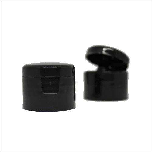 Black 18 Mm Round Flip Top Caps