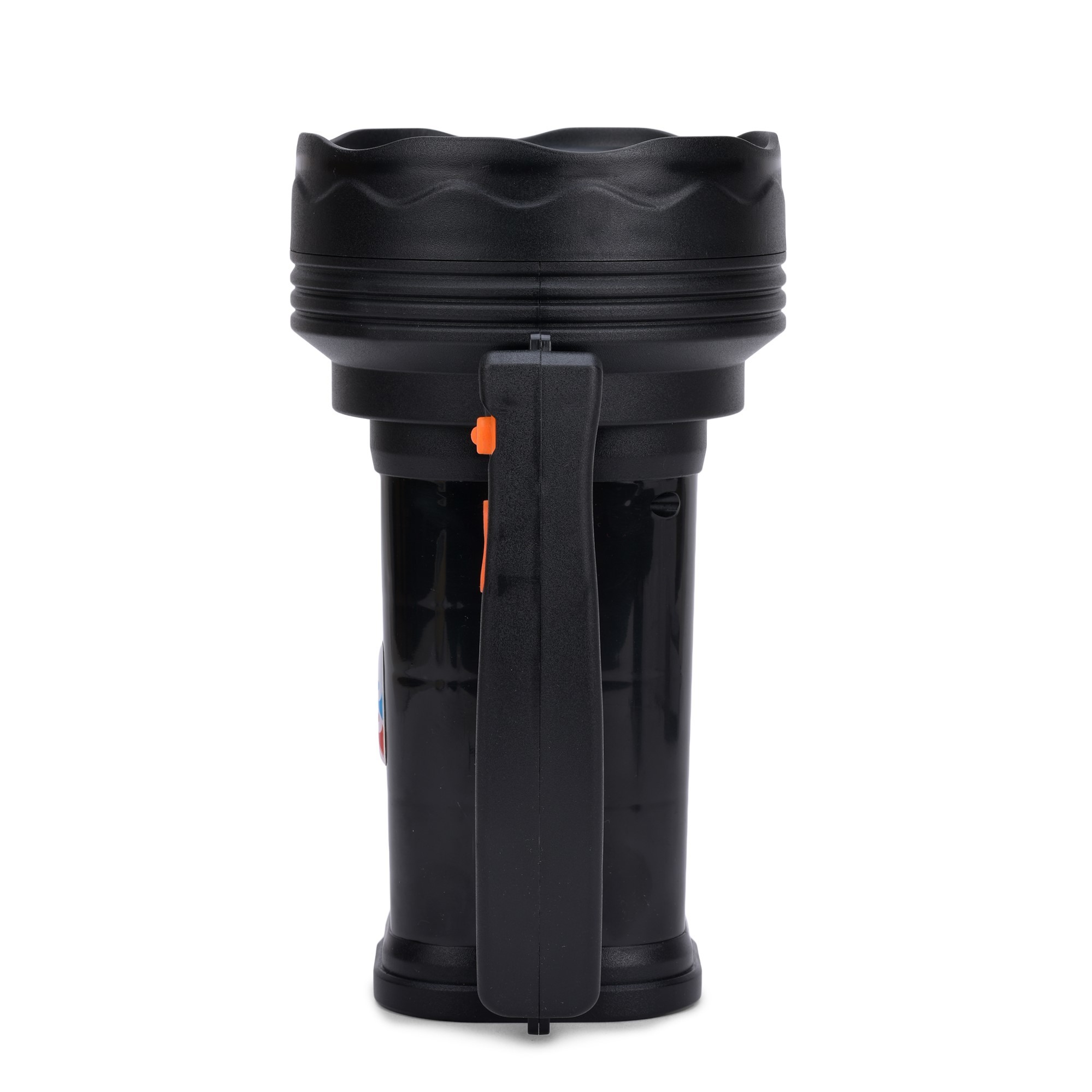 Black Led Search Light 15w With Lithium Battery (Range Up To 800 Meters) - Rechargeable