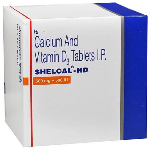 Calcium With Vitamin D3 - 1250mg Calcium Carbonate, 500mg Elemental Calcium, 500IU Vitamin D3 | Strengthens Bones, Supports Nutrient Absorption, Aids Calcium Deficiency
