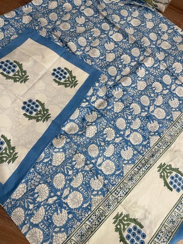 Hand Block Printed Bed Sheet Set - Soft Cotton (210tc) , 90" X 108" Double Bed Size, Multicolor Red & Green Design, Includes 2 Pillowcases, Gentle Hand Wash Care