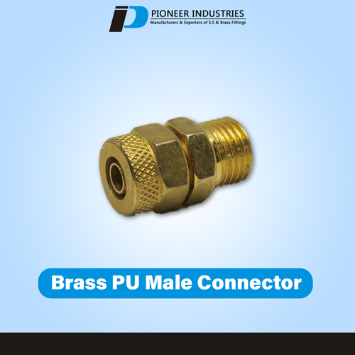 Brass Pu Male Connector - Usage: Industries